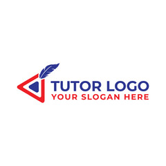 study tutorial logo design vector
