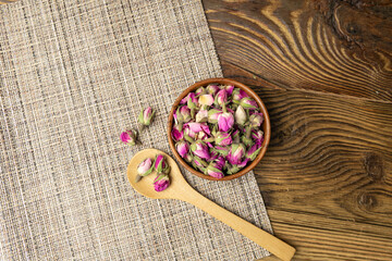 Dry Rose Buds, Roses Petals for Pink Flower Tea, Dried Persian Rosebuds, Rose Buds Textured Flowers