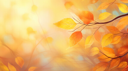 Fototapeta premium Autumnal Orange and Gold Background