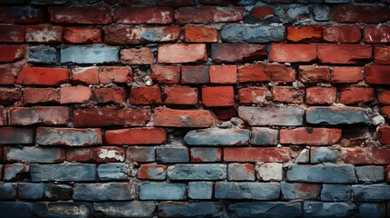 Red bricked wall for wallpapers and slides