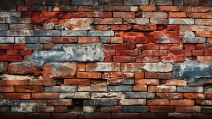 Orange bricked wall for presentations and backgrounds