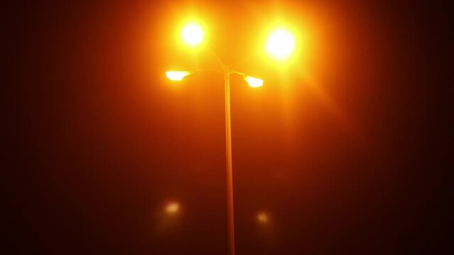 a street light at night video