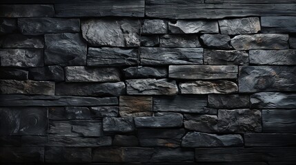 Dark grey bricked wall