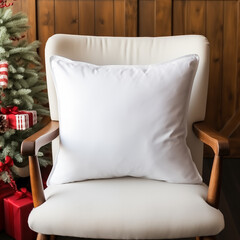 Pillow Mockup, White Square Pillow Mockup, Christmas Mockup, 