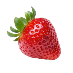 Ripe Strawberry on Transparent Background
