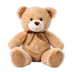 Obraz premium Teddy Bear on Transparent Background, Stuffed Toy for Children