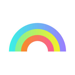 With Gradient Mesh, rainbow and clouds computing icon. Abstract vector illustration. Editable stroke. Simple, vector, icon for web design, mobile. Gay Pride or LGBT Happy Pride Month sticker design