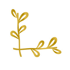 Obraz premium Gold line corner