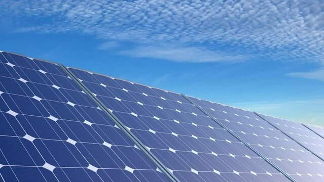 Renewable Energy: Captivating Solar Panel Under Sunlight.