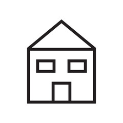 House Outline Icon Isolated Vector Illustration