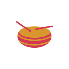 Traditional Chinese drum on white background