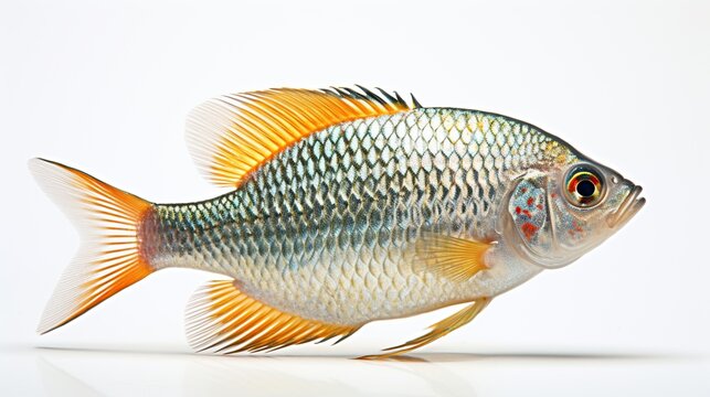 Drawrf Gourami fish isolated in white background