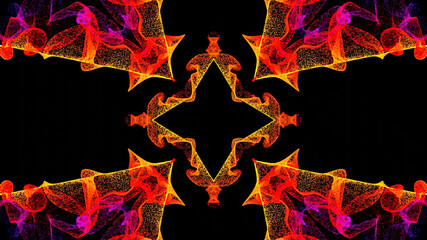vivid fractal flame kaleidoscope