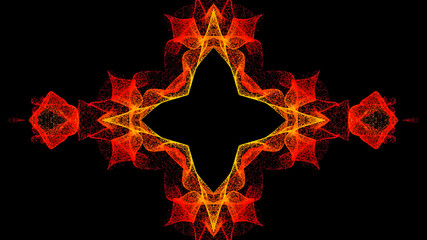solar fractal particle kaleidoscope star