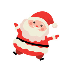 Cute Santa Claus on white background