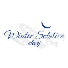 Text WINTER SOLSTICE DAY on white background
