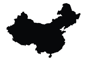 china outline vector map easy to use
 - obrazy, fototapety, plakaty