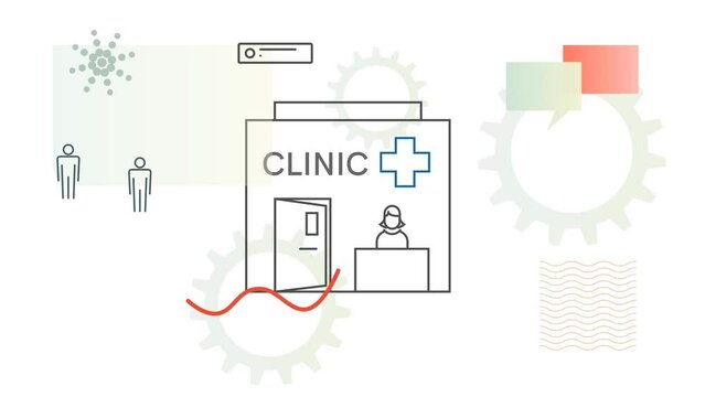 Clinic - Hospital OPD Appointment Booking - Animated Illustration as MP4 File