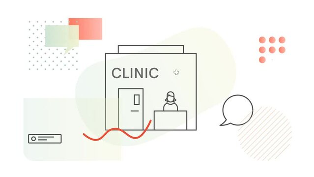 Clinic - Hospital OPD Appointment Booking - Animated Illustration as MP4 File