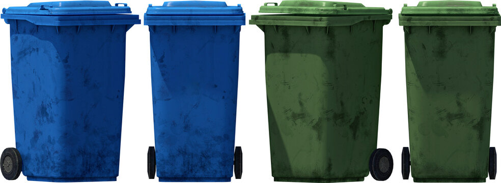 garbage bin plastic used dirty