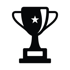 Trophy Award Winner icon logo design vector template illustration. EPS 10