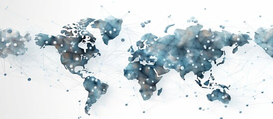 Global network connection. World map point and line composition concept of global business. - obrazy, fototapety, plakaty