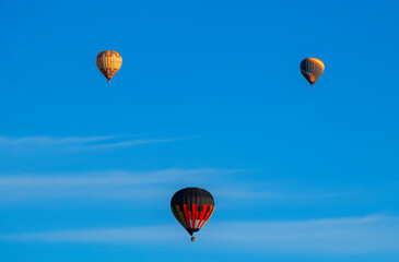 Hot Airl Balloons at Sunrise over Albuquerque, New Mexico	
