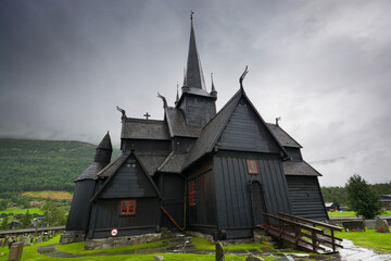 Fototapeta na wymiar Lom stave church, Norway