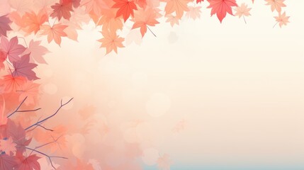 Obraz na płótnie Canvas watercolor autumn leaves background for text