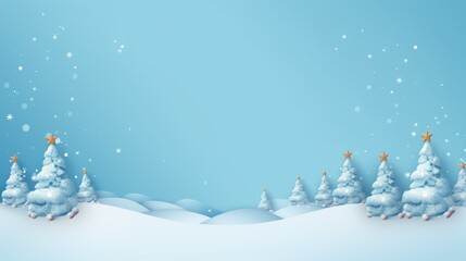 Fototapeta na wymiar christmas style snowy blue background for text