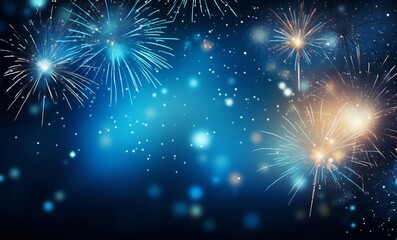 Naklejka premium festive background with lights out of focus