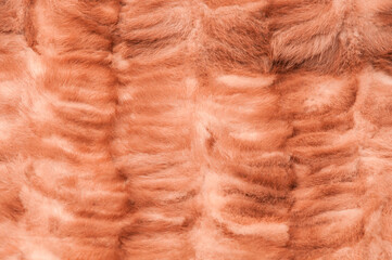 woolen orange background. fleecy orange texture. the concept of wool products. fur soft light...