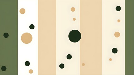 Khaki Background of minimalistic Stripes and Dots. Colorful Wallpaper