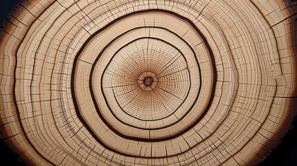 Circular patterns formed by tree rings