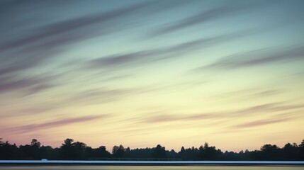 Fototapeta premium Gradient sky during a rare colorful display of noctilucent clouds