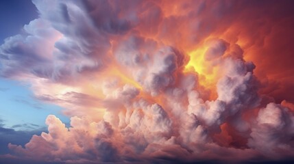 Gradient sky during a dramatic thunderstorm
