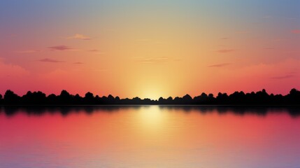 Naklejka premium Gradient sky during a vivid pastel sunset