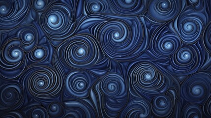 Fototapeta na wymiar Hypnotic patterns with swirling organic shapes