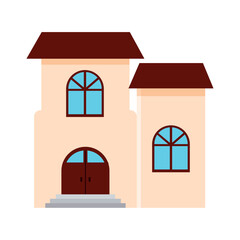 Isolated colored house building icon Vector