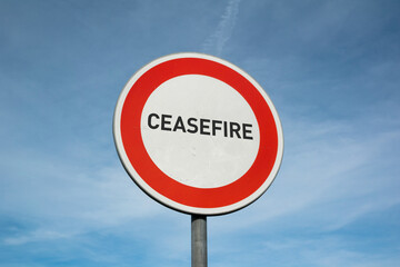 Ceasefire and cease fire - stoppage, halt and suspension of war and warfare. Temporary truce,...
