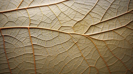 Macro shot of the intricate veining in a leaf