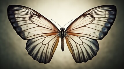 Fototapeta na wymiar Macro shot of the delicate details in a butterfly s wing