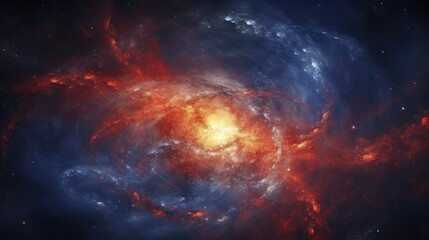 Radiating lines in a spiral galaxy