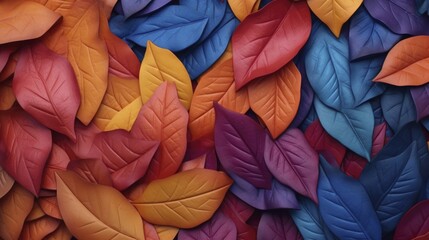 Vibrant autumn leaves create natural gradient