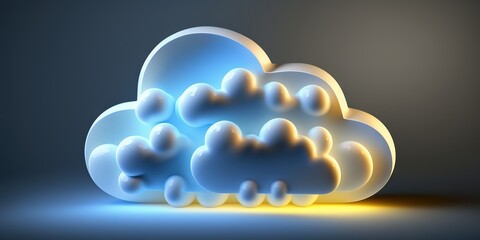 Artistic representation of cloud storage system