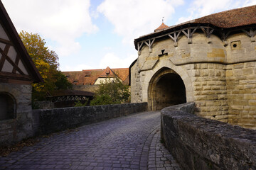 Fototapeta na wymiar Hospital Bastion in Rothenburg ob der Tauber in Bavaria in Germany 