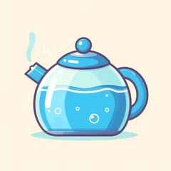  teapot with water vector illustration