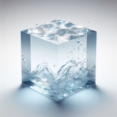 ice cube and water splash