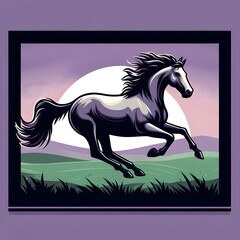 Obraz na płótnie Canvas illustration vector of horse