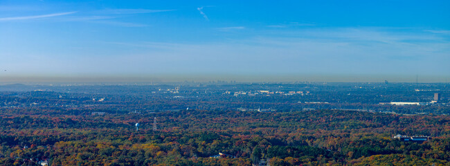 Aerial super telephoto panorama Washington DC USA